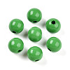 Painted Natural Wood Beads WOOD-A018-16mm-07-1