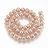 Electroplated Natural Lava Rock Beads Strands G-T061-55C-6mm-2