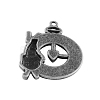 Clock & Rabbit Tibetan Style Alloy Pendants TIBEP-R344-71AS-LF-2