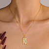Brass Pendant Necklaces HA5496-1-2