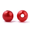 Spray Painted ABS Plastic Imitation Pearl Beads OACR-T015-05A-13-1