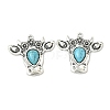 Bohemian Synthetic Turquoise Cattle Pendants FIND-Z112-01AS-08-1
