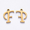 PVD Vacuum Plating 201 Stainless Steel Charms STAS-R105-F-G-1