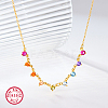Colorful Cubic Zirconia Diamond Pendant Necklace LD9144-1-3