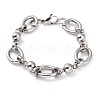 Tarnish Resistant 304 Stainless Steel Round Link Chain Bracelets BJEW-I293-01P-1