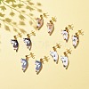 Alloy Cat Dangle Stud Earrings with Enamel EJEW-JE04919-2