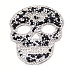 Skull Rhinestone Patches DIY-WH0199-35A-1