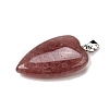 Natural Strawberry Quartz Pendants G-F820-04P-09-2