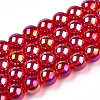 Electroplate Transparent Glass Beads Strands X-GLAA-T032-T8mm-AB09-1