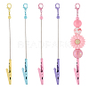 4Pcs 4 Colors Alloy Bracelet Tool Jewelry Helper Beadable Alligator Clip AJEW-SP0001-71A-1