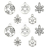 50Pcs 5 Styles Tibetan Style Alloy Charms FIND-YW0010-23-1
