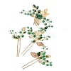 Alloy Hair Forks & Hair Combs Set PW-WG8F762-01-2