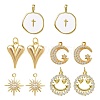 10Pcs 5 Style Brass Pendants KK-SZ0005-20-1