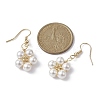 Shell Pearl Flower Dangle Earrings EJEW-JE05329-2