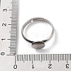 Non-Tarnish 304 Stainless Steel Pad Ring Settings STAS-K278-11B-P-3