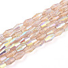 Transparent Electroplate Glass Beads Strands GLAA-K064-05A-01E-1