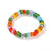 Glass Beaded Stretch Finger Rings for Women FS-WG76F8F-01-1