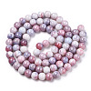 Opaque Crackle Glass Round Beads Strands GLAA-T031-10mm-01M-2