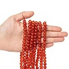 Spray Painted Crackle Glass Beads Strands CCG-Q001-8mm-09-4