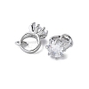Brass Micro Pave Cubic Zirconia Charms KK-C089-02P-2