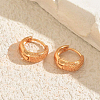 Brass Textured Hoop Earrings VF6363-2-1