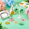 10Pcs 5 Style Transparent Acrylic Pendants TACR-TA0001-32-6
