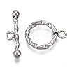 Non-Tarnish 201 Stainless Steel Toggle Clasps STAS-R115-03-1