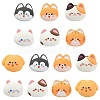 14Pcs 7 Styles Cartoon Cat Resin Lapel Pin Backs JEWB-CJ0003-03-1