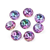 Pointed Back & Back Plated Glass Rhinestone Cabochons RGLA-J012-8mm-001HE-1