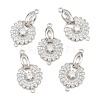 SHEGRACE Brass Micro Pave Clear Cubic Zirconia Fold Over Clasps XGRQ5K726-841P-1