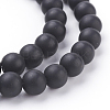 Synthetic Black Stone Beads Strands G508-1-3