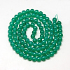 Baking Paint Glass Beads Strands X-DGLA-Q023-8mm-DB24-2