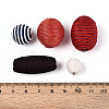 Handmade Waxed Cord Covered Beads M-CR001Y-4