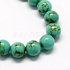 Dyed Synthetic Turquoise Gemstone Bead Strands TURQ-R032-8mm-XSS10-2