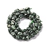 Natural Green Spot Jasper Beads Strands G-G146-A26-01-3