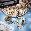 ARRICRAFT 3Pcs 3 Style Retro Braided Cowhide Keychain KEYC-AR0001-30-3