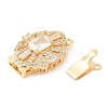 Brass Micro Pave Clear Cubic Zirconia Box Clasps KK-E052-01E-G01-3
