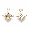 Brass Micro Pave Cubic Zirconia Charms KK-S348-498-NF-2