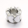 Platinum Plated Alloy Enamel Large Hole Beads ENAM-M043-02-1