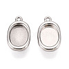 304 Stainless Steel Pendant Cabochon Settings STAS-N114-46B-P-1