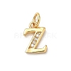 Brass Micro Pave Cubic Zirconia Charms KK-I382-03G-Z-1