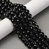 Natural Black Tourmaline Beads Strands G-S345-8mm-002-4