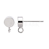 Brass Stud Earring Findings KK-T038-293P-3