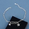 925 Thai Sterling Silver Multi-Strand Anklets AJEW-BB60877-A-3