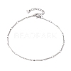 Brass Link Bar Chain Anklets for Women AJEW-AN00625-1