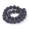Natural Black Agate Beads Strands G-D543-14mm-2