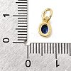 Brass Cubic Zirconia Charms KK-G554-02A-02-3