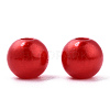 Spray Painted ABS Plastic Imitation Pearl Beads OACR-T015-05A-13-2