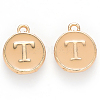 Golden Plated Alloy Enamel Charms X-ENAM-S118-06T-1