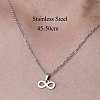 Non-Tarnish 201 Stainless Steel Infinity Pendant Necklace NJEW-OY001-13-3